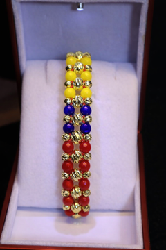 PULSERA COLOMBIA EDICION MUNDIAL EN ORO LAMINADO