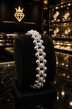 PULSERA 2 CARRILES PLATA