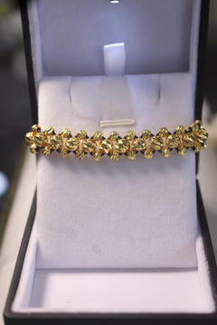 PULSERA ORO LAMINADO 2 CARRILES