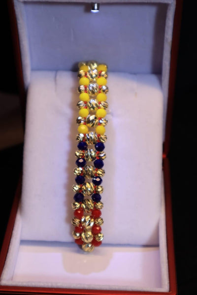 PULSERA COLOMBIA EDICION MUNDIAL EN ORO LAMINADO